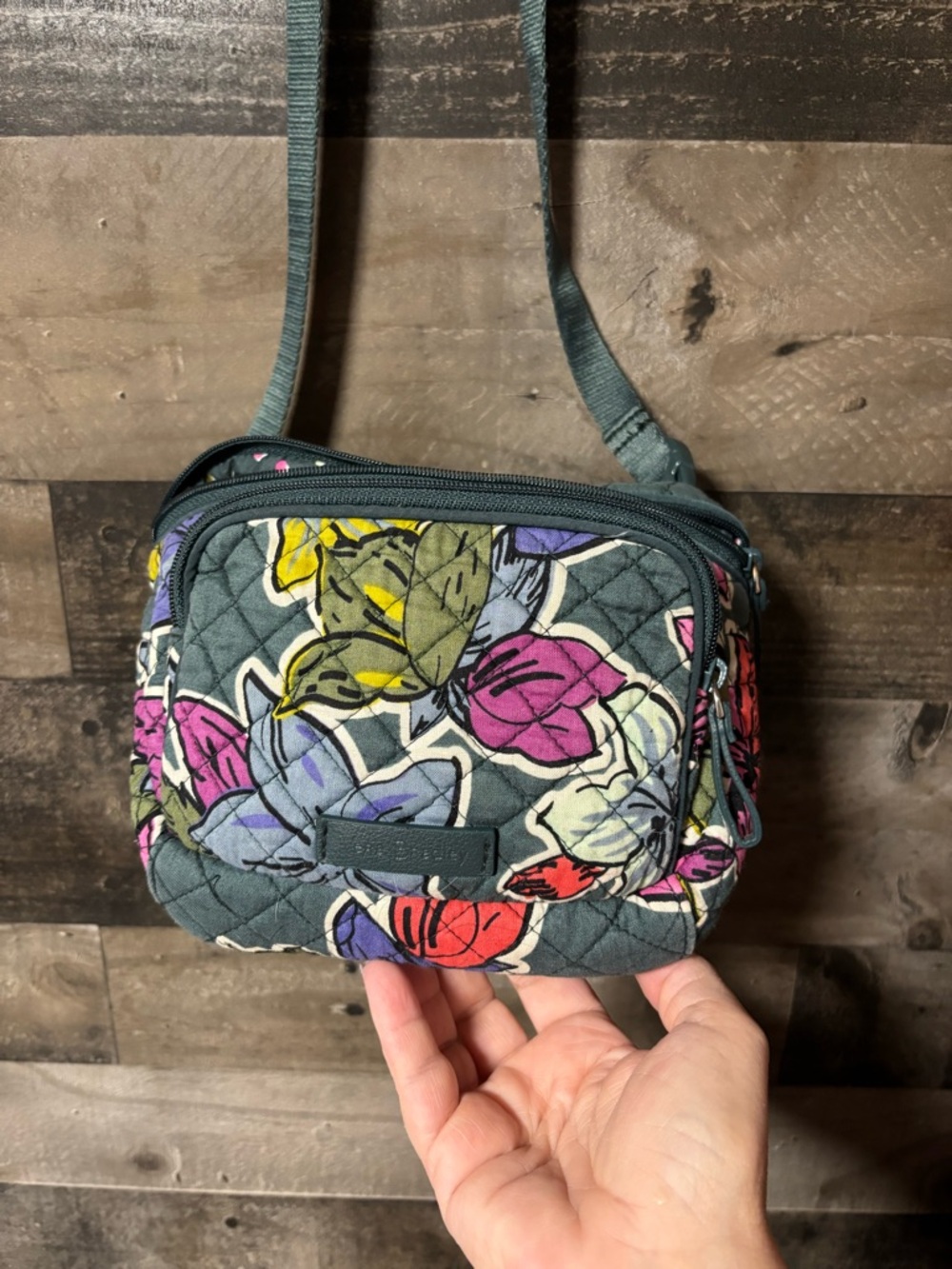 Vera Bradley Quilted Floral Crossbody Bag Falling Flower Design - Picture 2 of 13